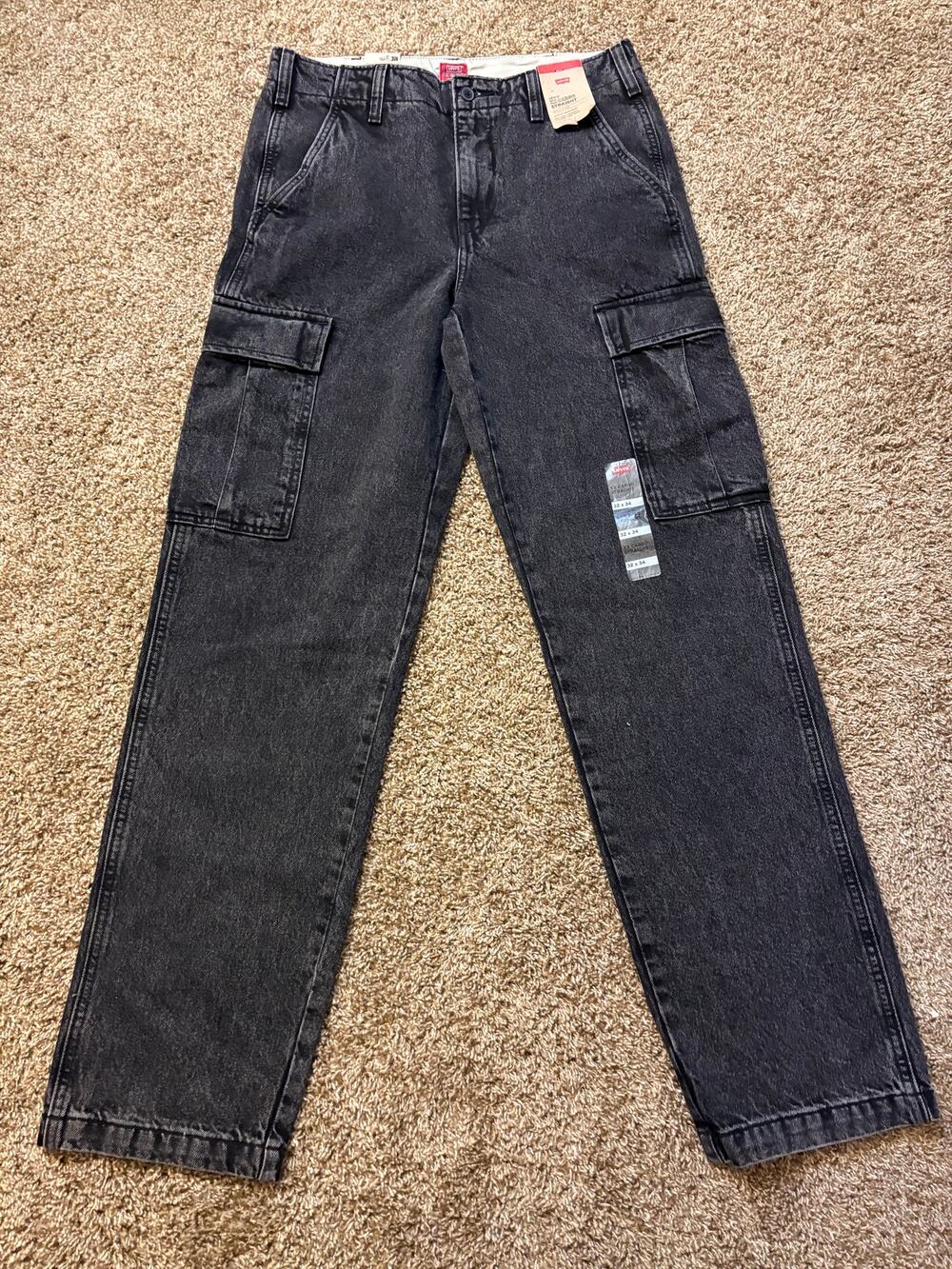 NWT Levi's XX Chino Straight Fit Light Wash Mens Size 32x34 Black